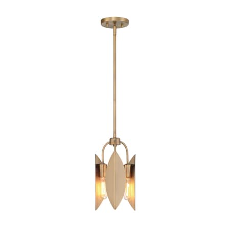 Designers Fountain Eden 60 Watt 3 Light Old Satin Brass Pendant with Metal Shield D280M-8P-OSB